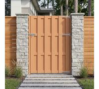 Garden Gate Brown WPC & Aluminium 100x150cm Weatherproof Privacy Gate Hardware.
