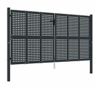 Garden Gate Driveway Fence Gate Fence Panel Patio Gate Anthracite Steel vidaXL