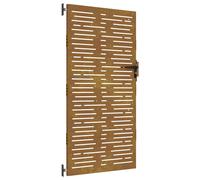 Garden Gate Driveway Gate Fence Gate Fence Corten Steel Square Design vidaXL