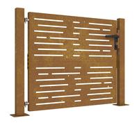 Garden Gate Driveway Gate Fence Gate Fence Corten Steel Square Design vidaXL