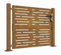 Vidaxl Garden Gate 105X180 Cm Corten Steel Square Design