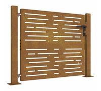 Vidaxl Garden Gate 105X180 Cm Corten Steel Square Design