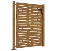 Garden Gate Driveway Gate Fence Gate Fence Corten Steel Square Design vidaXL