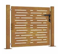 Garden Gate Driveway Gate Fence Gate Fence Corten Steel Square Design vidaXL