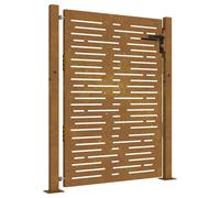 Garden Gate Driveway Gate Fence Gate Fence Corten Steel Square Design vidaXL