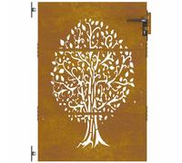 Garden Gate Driveway Gate Fence Gate Fence Corten Steel Tree Design vidaXL