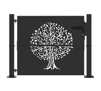 Garden Gate Driveway Gate Fence Gate Fence Corten Steel Tree Design vidaXL