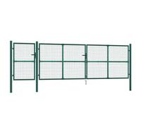 Garden Gate Lawn Fence Door Mesh Patio Outdoor Gate Galvanised Steel vidaXL