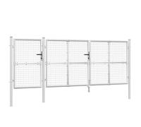 Garden Gate Lawn Fence Door Mesh Patio Outdoor Gate Galvanised Steel vidaXL