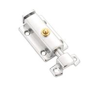 Garden Gate Latch 2 Inch Automatic Spring Door Bolt for Bedroom Kitchen with Screws, with Matching(Silver)
