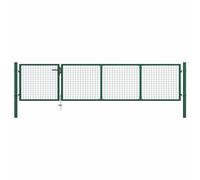 Garden Gate Steel 350x100 cm Green