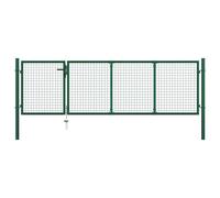 Garden Gate Lawn Fence Door Mesh Patio Outdoor Gate Galvanised Steel vidaXL