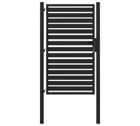 Garden Gate Lockable Black Aluminium Outdoor Gate Entrance Gate vidaXL