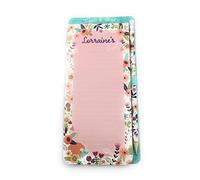 garden gate 'LORRAINE'S List' Tiggi & Bird Lined Magnetic Personalised Shopping List Note Pad. Gift for that Organised Person in Your Life. Mother's Day, Birthday, Christmas, Easter, Any Occasion