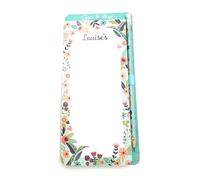 garden gate 'LOUISE'S List' Tiggi & Bird Lined Magnetic Personalised Shopping List Note Pad. Gift for that Organised Person in Your Life. Mother's Day, Birthday, Christmas, Easter, Any Occasion