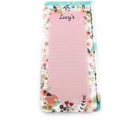 garden gate 'LUCY'S List' Tiggi & Bird Lined Magnetic Personalised Shopping List Note Pad. Gift for that Organised Person in Your Life. Mother's Day, Birthday, Christmas, Easter, Any Occasion