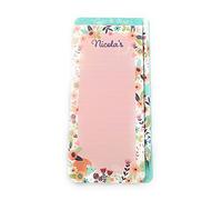 garden gate 'NICOLA'S List' Tiggi & Bird Lined Magnetic Personalised Shopping List Note Pad. Gift for that Organised Person in Your Life. Mother's Day, Birthday, Christmas, Easter, Any Occasion
