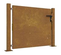 Garden Gate Outdoor Driveway Gate Fence Gate Fence Panel Corten Steel vidaXL