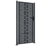 Garden Gate Patio Gate Fence Gate Fence Anthracite Steel Square Design vidaXL
