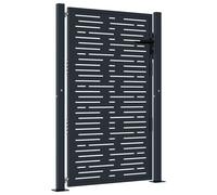 Garden Gate Patio Gate Fence Gate Fence Anthracite Steel Square Design vidaXL