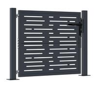 Garden Gate Patio Gate Fence Gate Fence Anthracite Steel Square Design vidaXL