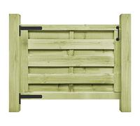 Garden Gate Pine Wood Green Impregnated 100 x 75 cm Robust Fence Gate Garden Door Yard Gate with Sturdy Wooden Frame for Garden Patio Driveway Safe Access Durable