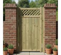 Garden Gate Pressure Treated Diamond Lattice Insert Fully Framed Wooden Pedestrian Decorative Timber Garden Door, H:6ft x W:3ft Ideal for Outdoor Pathway Home Access, 180cm High x 90cm Wide