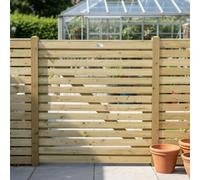 Garden Gate Pressure Treated Roma Slatted, Fully Framed Wooden Decorative Venetian Timber Garden Door, H:3ft x W:3ft Ideal for Outdoor Pathway Home Access, 90cm High x 90cm Wide