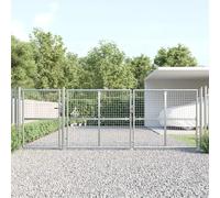 Garden Gate Lawn Fence Door Mesh Patio Outdoor Gate Galvanised Steel vidaXL