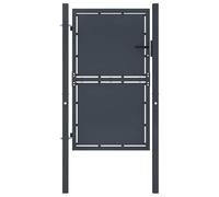 Garden Gate Steel 100x125 cm Anthracite, Heavy Duty Metal Fence Entry with Lock and Handle, Secure Privacy for Yard and Patio