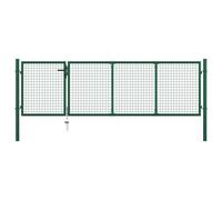 Garden Gate Steel 350x100 cm Green