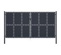 Garden Gate Steel 400x175 cm Anthracite Berkfield Home Multi One Size