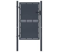 Garden Gate Steel Anthracite 100x150cm Adjustable Posts Lock & Handle Secure Pro