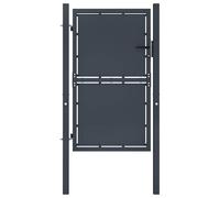 vidaXL Garden Gate Steel 100x150 cm Anthracite, Black