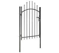Garden Gate Steel Barrier Fence Panel Border Black/White Multi Sizes vidaXL