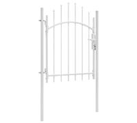 Garden Gate Steel Barrier Fence Panel Border Black/White Multi Sizes vidaXL