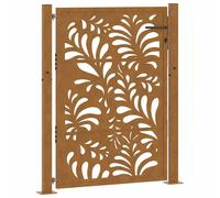 (weathering steel/brown, 105 x 155 cm/wave design) vidaXL Garden Gate 105x180 cm Weathering Steel Flame Design fence gate