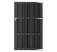 Garden Gate WPC Grey 100x180cm Privacy Fence Panel with Quick Sliding Latch Easy