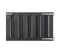 Garden Gate WPC Grey 100x60cm Weatherproof Privacy Gate with Latch & Hinges Pack