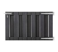 vidaXL Garden Gate WPC 100x112 cm Grey Bonanza Fence Driveway Entrance Gate