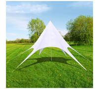 Garden Gazebo 10m White Oxford Fabric Hexagon Star 4m High Steel Frame for Party