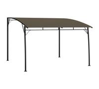 Garden Gazebo 3x3x2.55m Taupe Powder-coated Steel Frame Polyester Canopy Patio