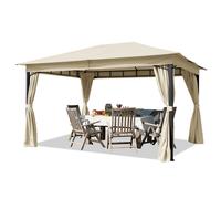 Garden Gazebo 3x4 m garden pavilion approx 180g/m² canopy waterproof + sidewalls
