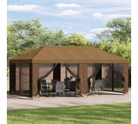 Garden Gazebo 6x3m Beige Polyester Steel Frame Mesh Sidewalls Air Roof Versatile