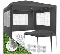 Garden Gazebo Canopy Removable Sides Walls Light Roof Heavy-Duty Steel Frame
