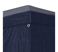 vidaXL Garden Marquee Pavilion - Outdoor Entertainment Space with Easy Access Zipper Doors, UV and Water- Material, Decorative Window Panels, Steel Frame, Easy Assembly - Blue