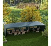 Outsunny Garden Gazebo Marquee Party Wedding Tent Canopy (9m x 3m) - Green, Green
