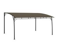 Garden Gazebo Taupe 4x3x2.55m Powder-Coated Steel Frame 100%Polyester CanopyTop