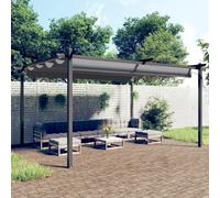 (anthracite) vidaXL Garden Gazebo with Retractable Roof Tent Multi Colours 3x3 m/4x3 m
