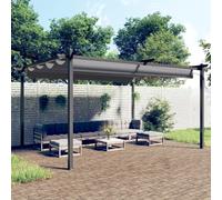 Garden Gazebo with Retractable Roof 4x3 m Anthracite